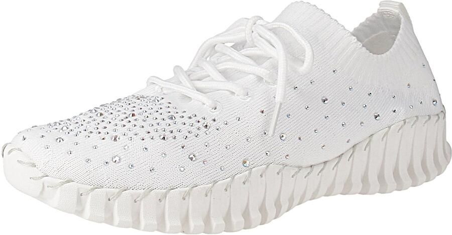 Bernie Mev. Bernie Mev Gravity Crystals Damessneaker Wit