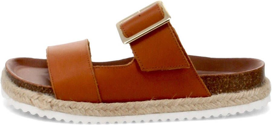 Bernie Mev. Bernie Mev Eleanor Damesschoenen muiltjes Tan-Leder