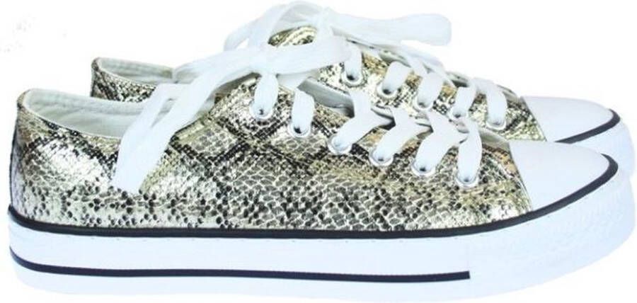 Be.Sport Sneaker Dylan Snakeprint Goud