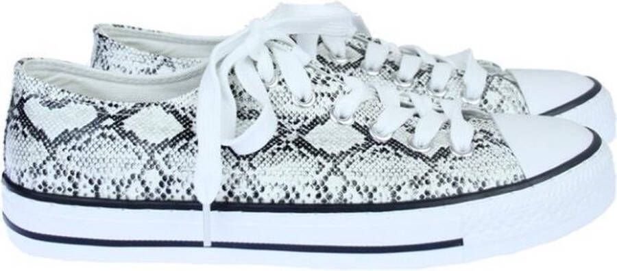 Be.Sport Sneaker Dylan Snakeprint Wit