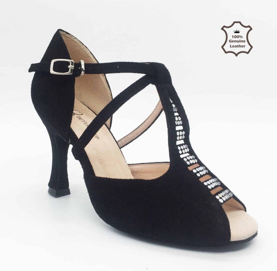 BettaStep Betta Black leather heel