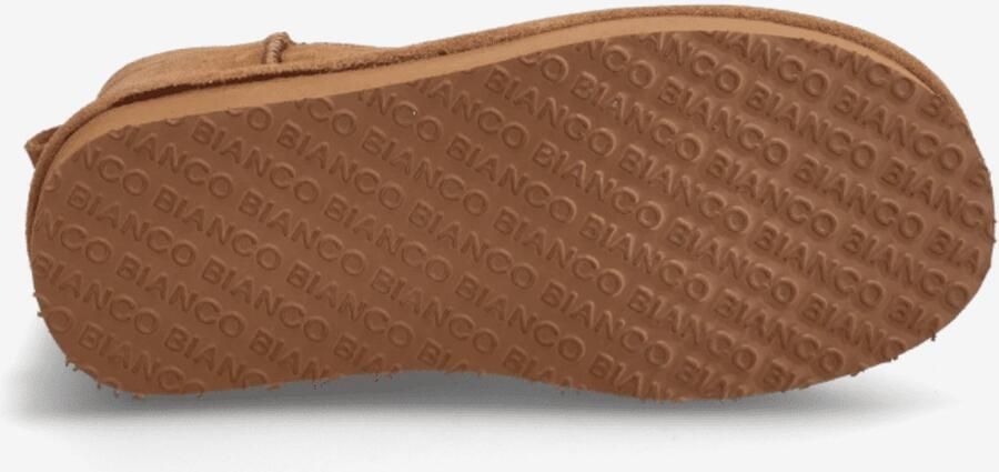 Bianco Dames Enkellaars Biasnow Flatform Suede Cognac