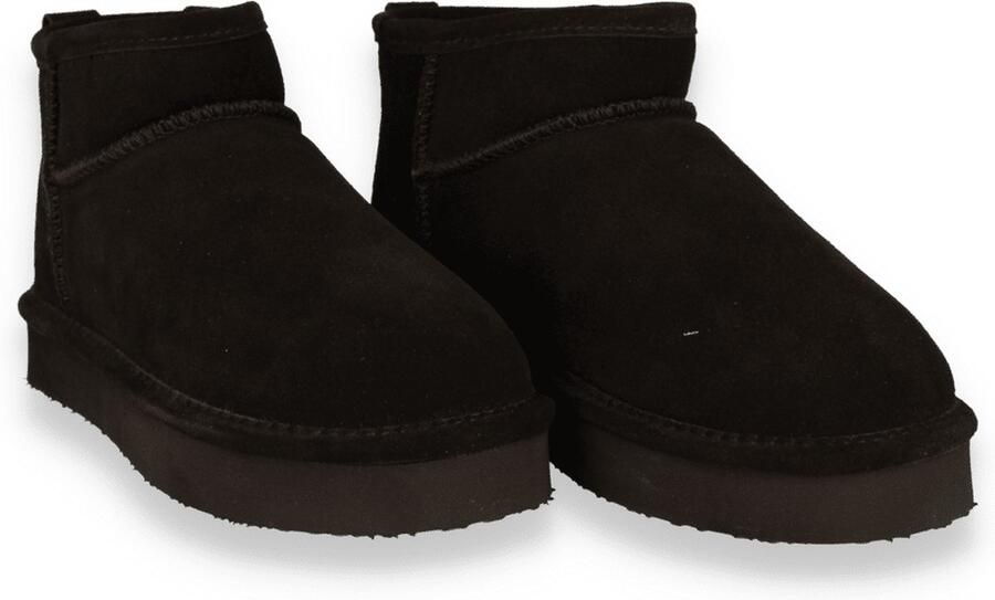 Bianco Dames Enkellaars Biasnow Flatform Suede Black Zwart - Foto 3