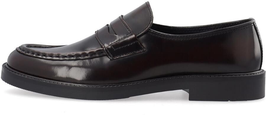 Bianco Leren loafers BIANEWPORT