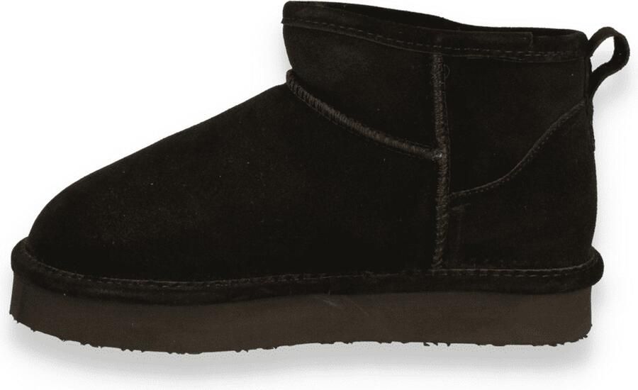 Bianco Dames Enkellaars Biasnow Flatform Suede Black ZWART - Foto 2