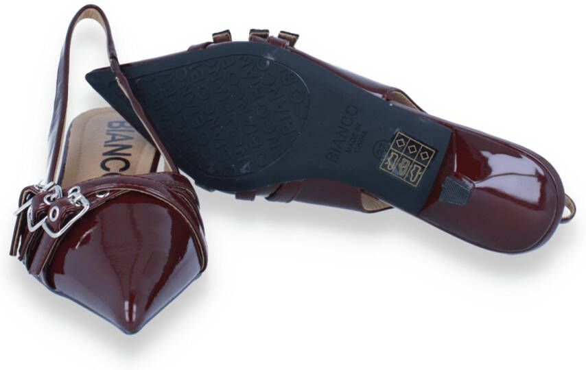 Bianco Dames Slingback X Bordeau