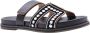 Bibi Lou Zwarte zomer slippers stijlvol minimalistisch comfort Black Dames - Thumbnail 2