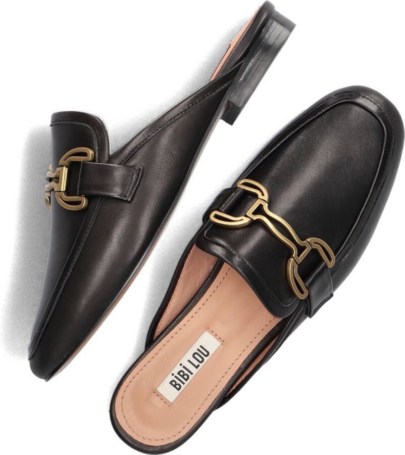 Bibi Lou Zwarte Loafers met Gouden Horsebit Black Dames - Foto 2