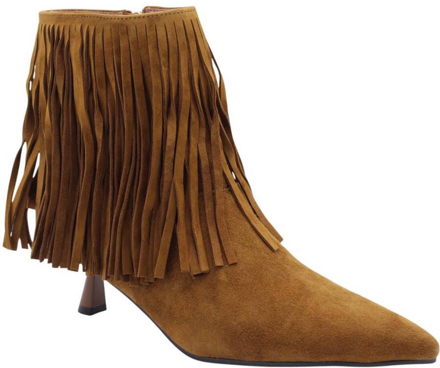 BiBi Lou 602t60vk Enkellaarsjes Enkelboots met rits Dames Camel