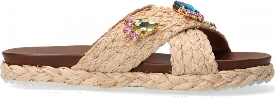 BIBI LOU Slippers Dames 889z70hg Maat: 37 Materiaal: Raffia Kleur: Beige - Foto 3