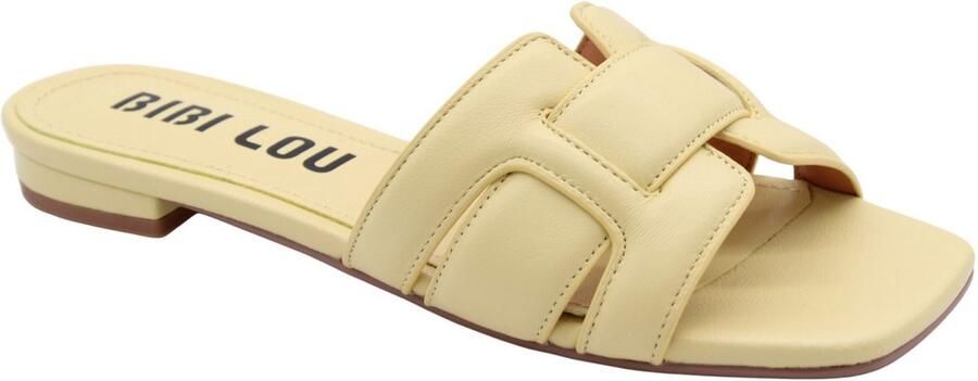 BIBI LOU Slippers Dames 760z10vk Maat: 38 Materiaal: Leer Kleur: Geel - Foto 6