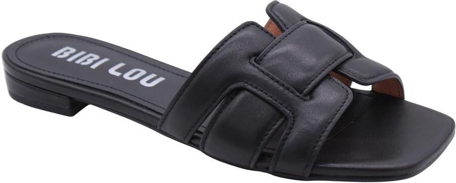 BIBI LOU Slippers Dames 760z10vk Maat: 39 Materiaal: Leer Kleur: Zwart - Foto 2