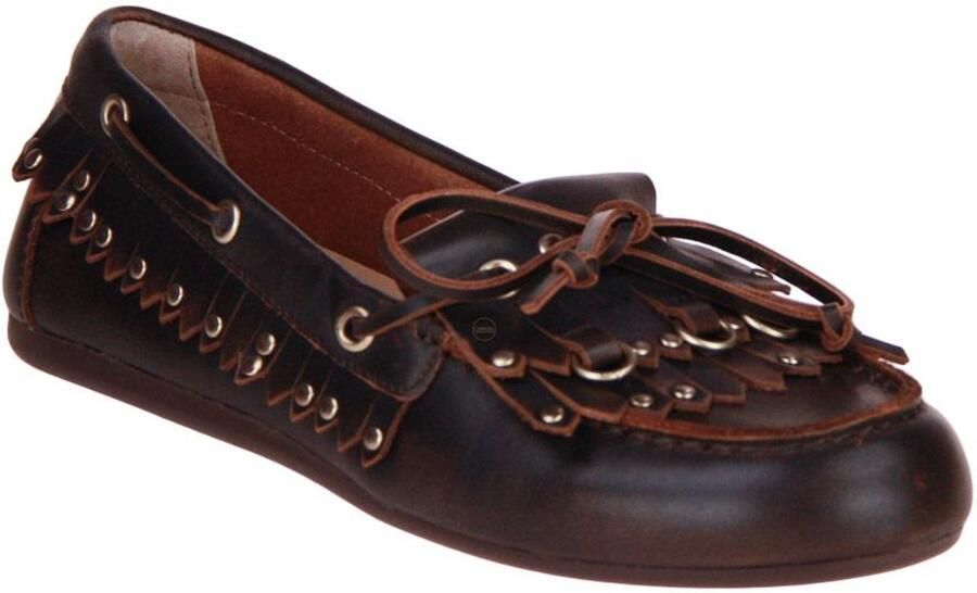 BIBI LOU Mocassins Dames Aurelie Loafer Leer Bruin - Foto 9