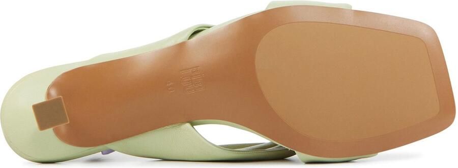 BiBi Lou Slippers Sandalen Instappers Leer Kitten heel 549Z10VK Zwart - Foto 12