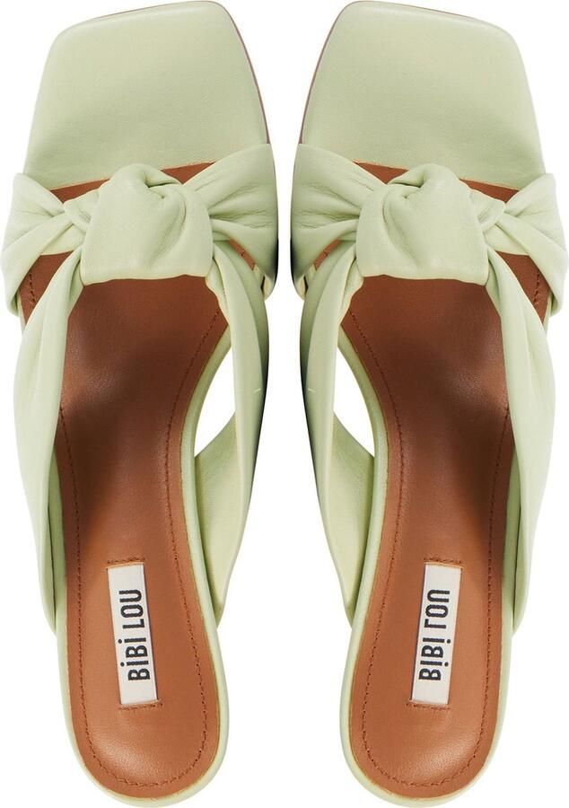 BiBi Lou Slippers Sandalen Instappers Leer Kitten heel 549Z10VK Zwart - Foto 7