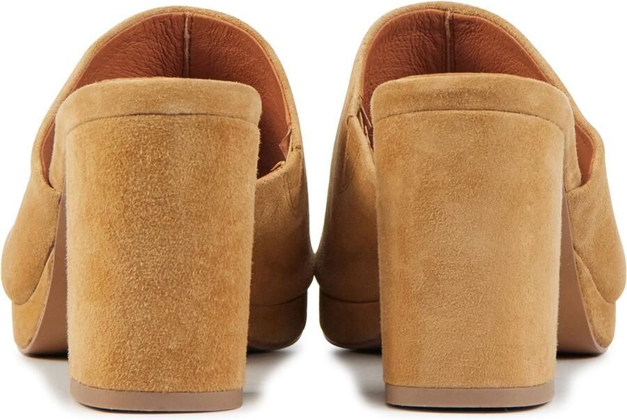 BiBi Lou Slippers Dames Sandalen Instappers Damesschoenen Suède Blokhak 620P30VK Cognac - Foto 4