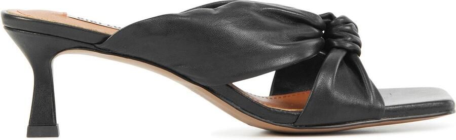 BiBi Lou Slippers Sandalen Instappers Leer Kitten heel 549Z10VK Zwart