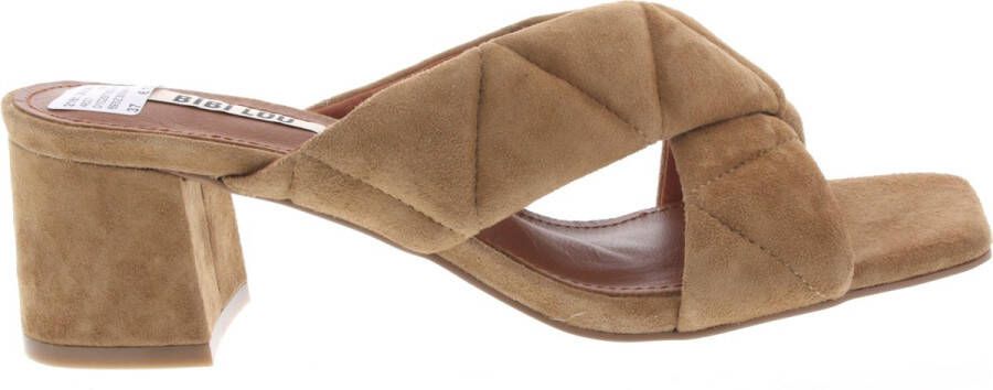 BiBi Lou Dames Slippers 693z30vk-y Camel Bruin - Schoenen.nl