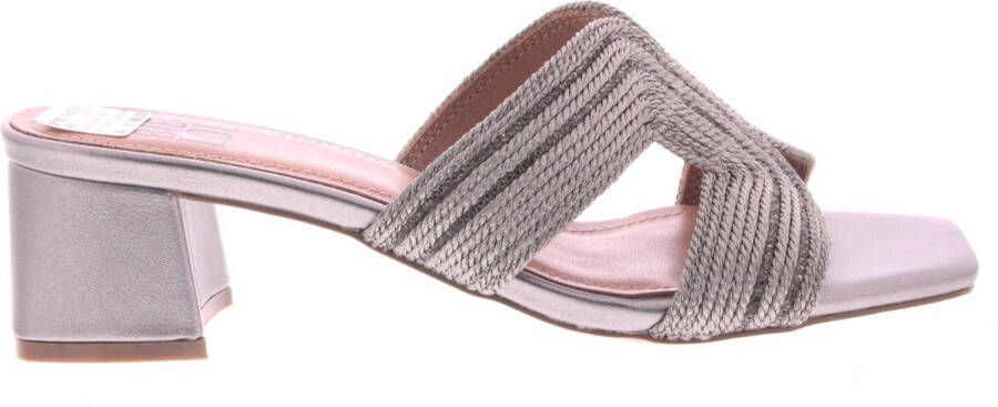 BiBi Lou Dames Slippers 879z94hg Gun Metal Oud-zilver
