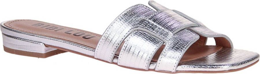 BiBi Lou Holly Flat Zilveren Slipper
