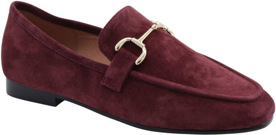 Bibi Lou Beige Suède Loafers met Gouden Gesp Beige Dames - Foto 11