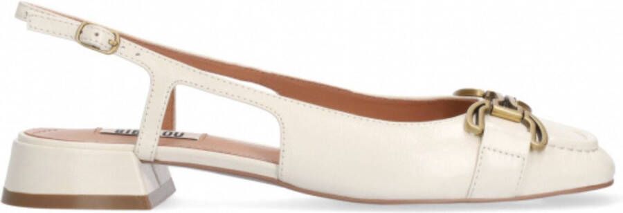 BiBi Lou Schoenen Creme Leer Renée 25 loafers creme