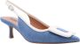 Bibi Lou Bonnie 55 denim slingback pumps blauw - Thumbnail 2