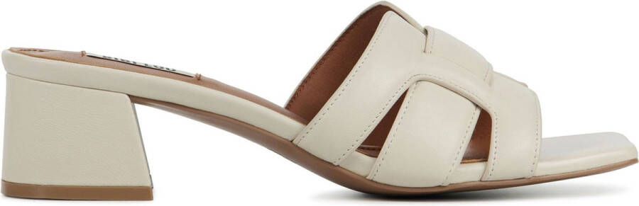 Stefano Lauran BiBi Lou Slippers Sandalen Instappers Leer Blokhak 761Z10VK Zwart - Foto 14