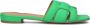 BiBi Lou Slippers Dames Sandalen Instappers Damesschoenen Leer Blokhak 760Z10VK Groen - Thumbnail 2