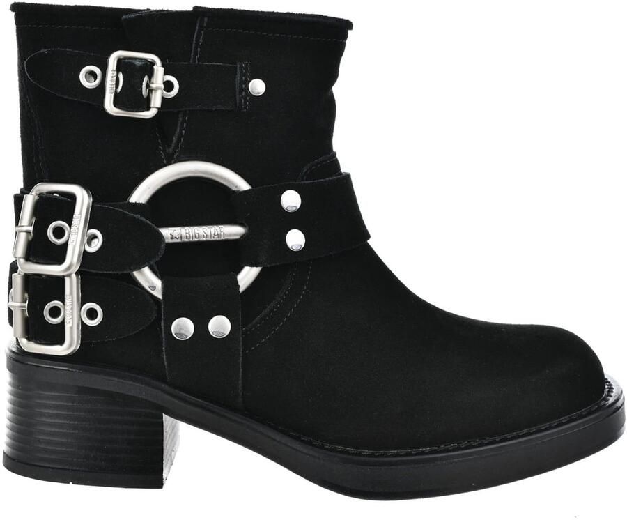 Big Star Dames enkellaarsjes OO274A191 Leer Stijlvol