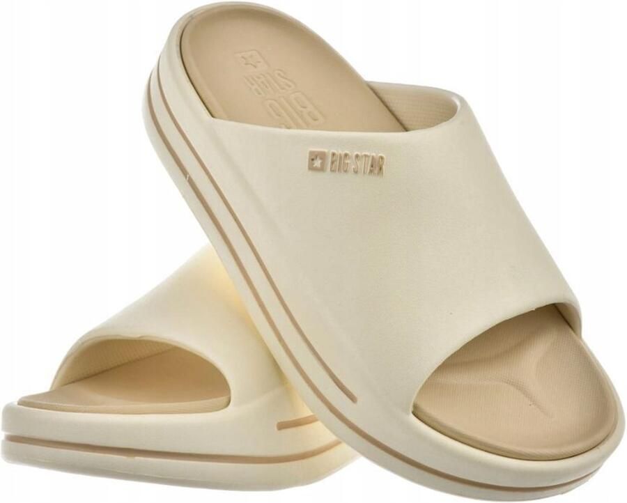 Big Star Dames Klompen Hoge Zool Schuim Rubber Beige