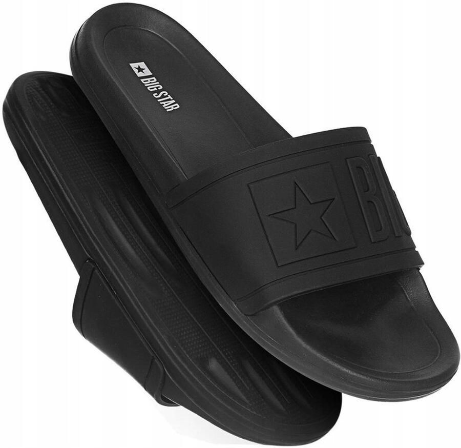 Big Star Dames Slippers Zwart Comfort voor Strand Zwembad & Huis