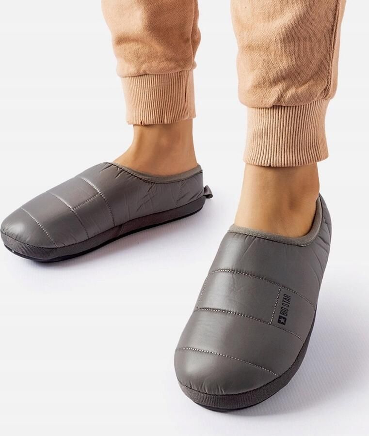 Big Star Dames Pantoffels Grijs Warm & Comfortabel