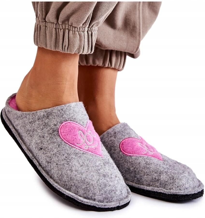 Big Star Dames Pantoffels KK276020 Grijs-Roze