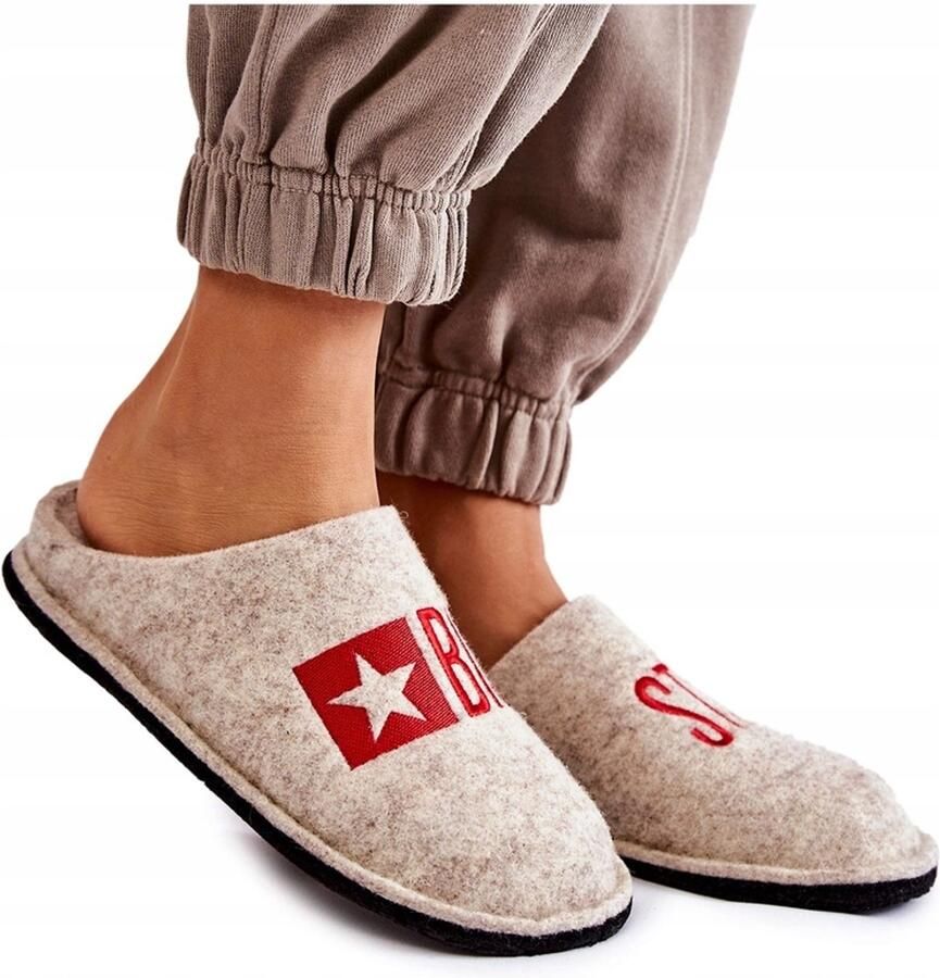 Big Star Dames Pantoffels KK276021 Beige Comfort & Stijl
