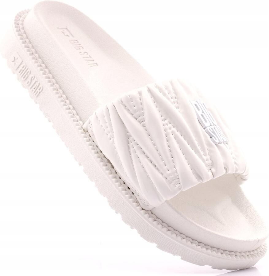 Big Star Dames Platform Slippers Wit Comfortabel
