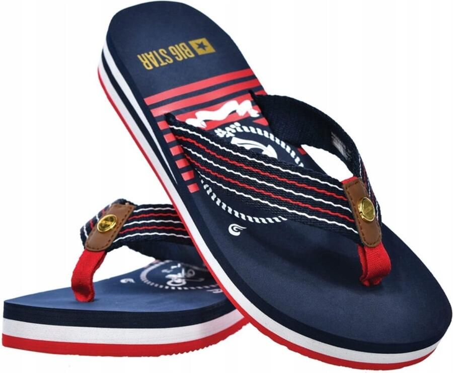 Big Star Dames Sleehak Slippers RR274A126 Navy Blauw