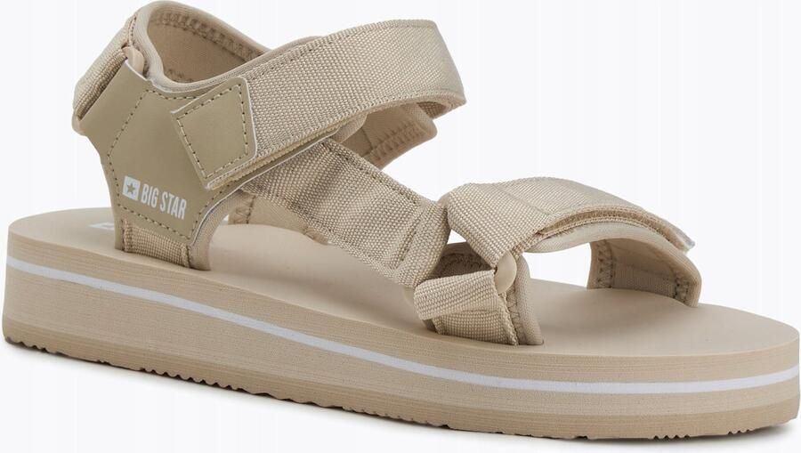 Big Star Dames Slippers Platform Beige