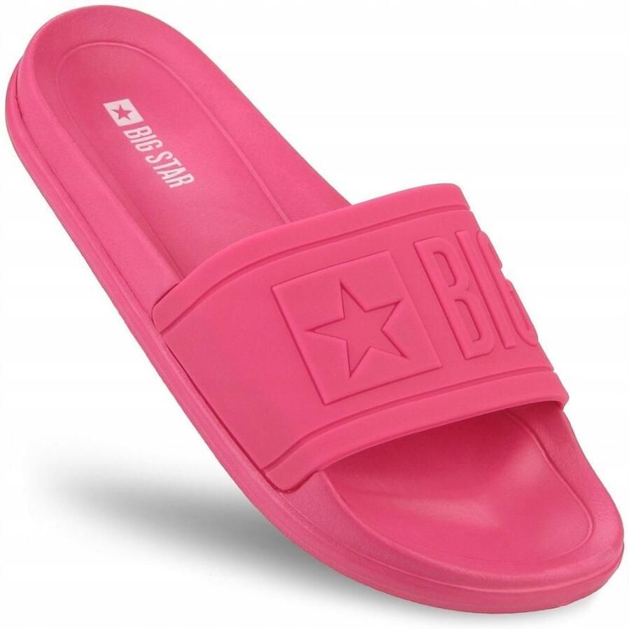 Big Star Dames Slippers Roze Comfortabel voor Strand Zwembad & Huis