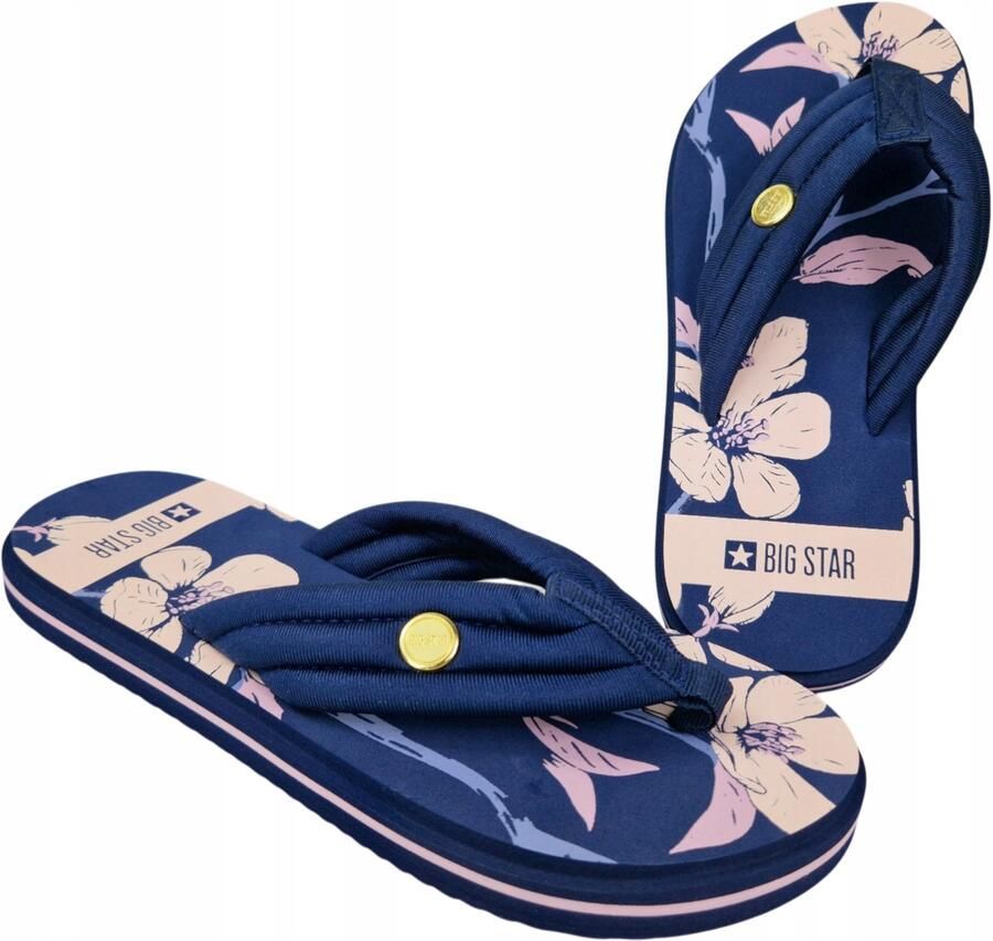 Big Star Dames Slippers RR274a109 Blauw Roze