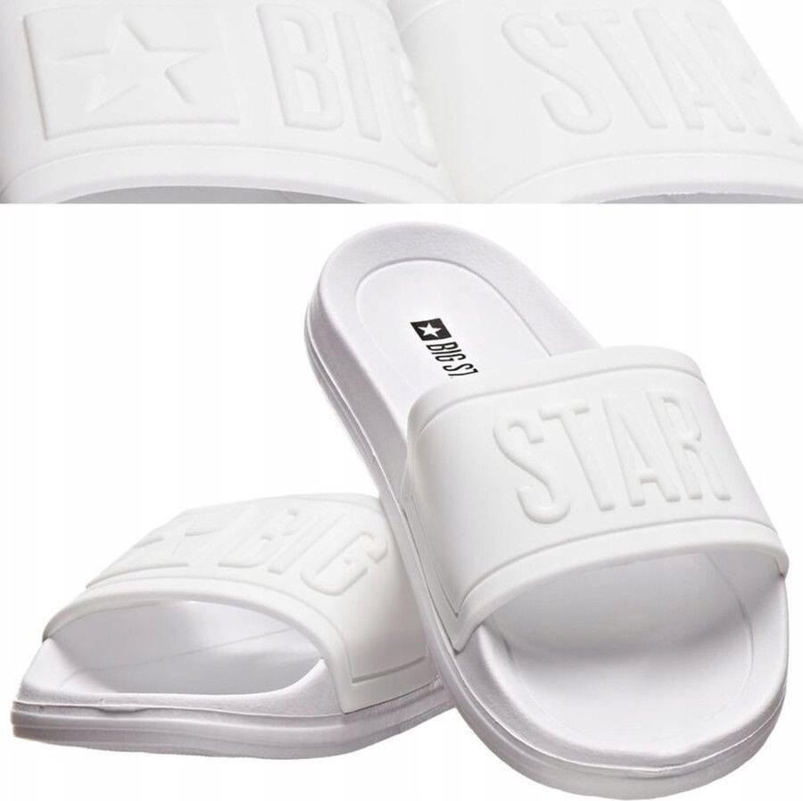 Big Star Dames Slippers Wit Comfortabel voor Strand Zwembad & Huis