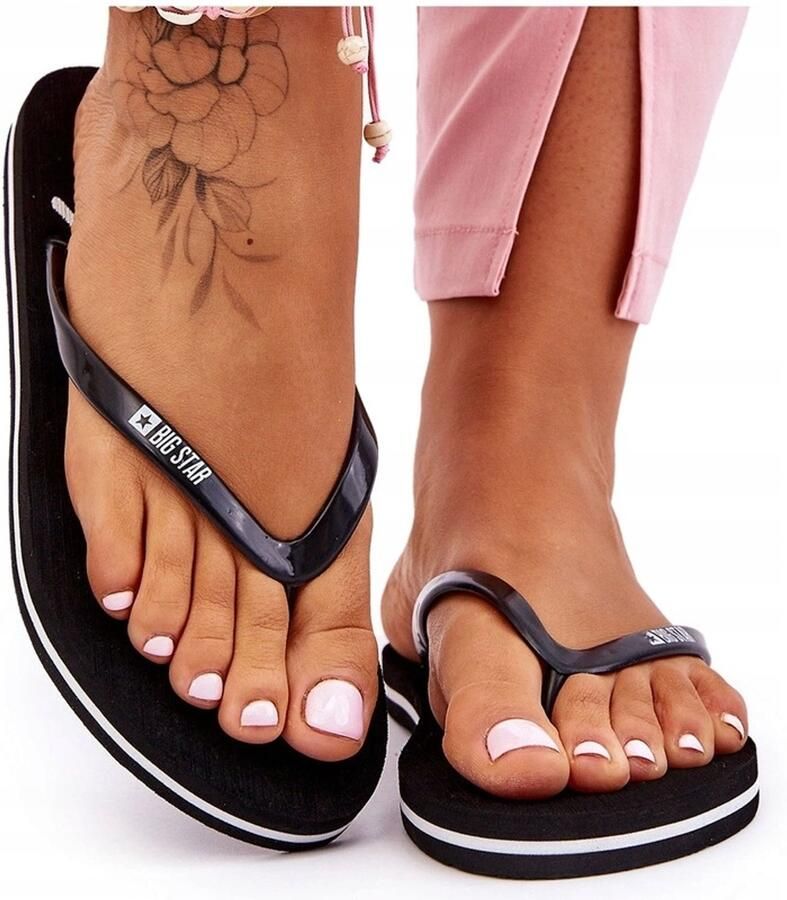 Big Star Dames Teenslippers LL274761 Zwart