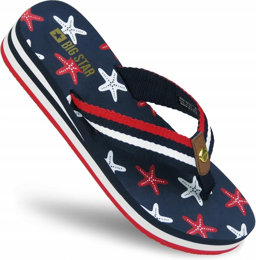 Big Star dames teenslippers met platform strand en stad