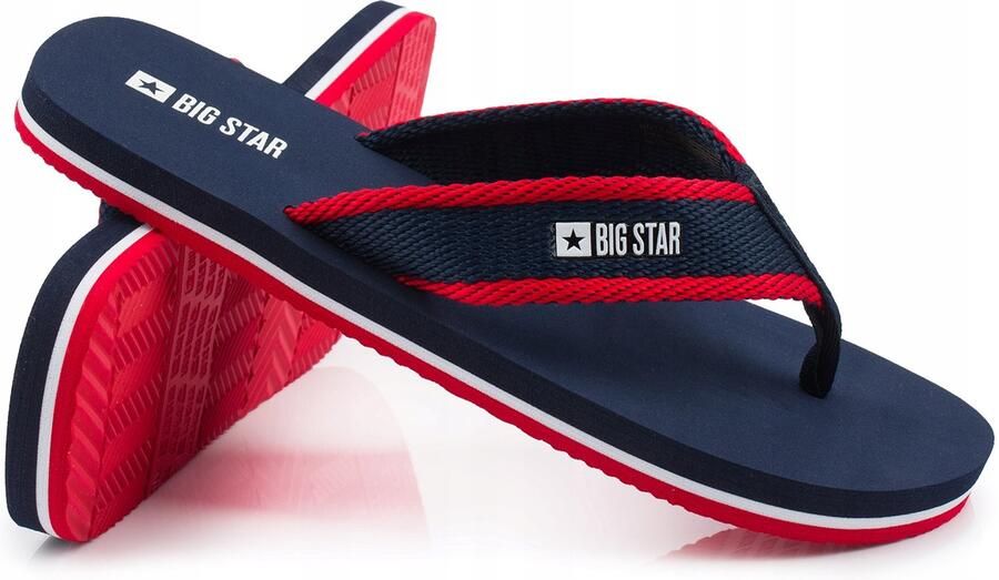 Big Star Heren Slippers Blauw Casual & Strand