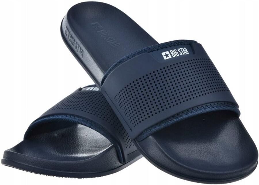 Big Star Heren Slippers Blauw NN174696