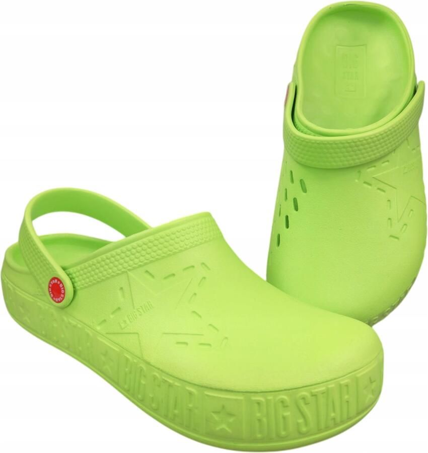 Big Star Heren Slippers II175005 Lichtgewicht Waterdicht Groen