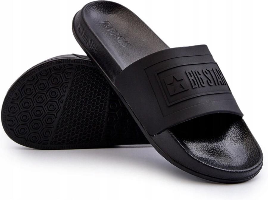 Big Star Heren Slippers NN174649 Zwart
