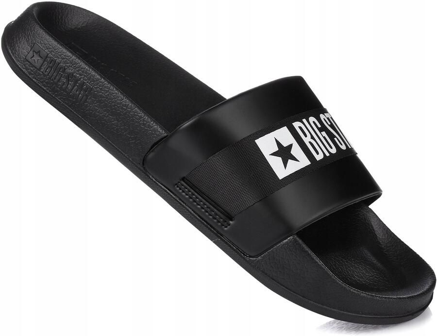 Big Star Heren Slippers Zwart Sportief & Comfortabel