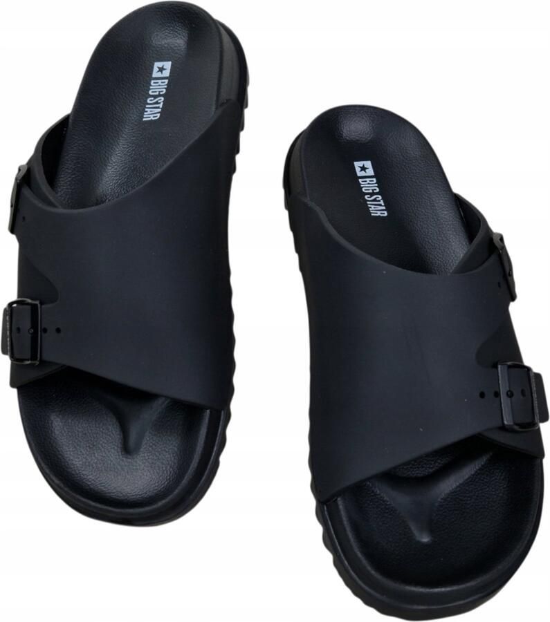 Big Star Heren Slippers Zwart Sportief & Elegant