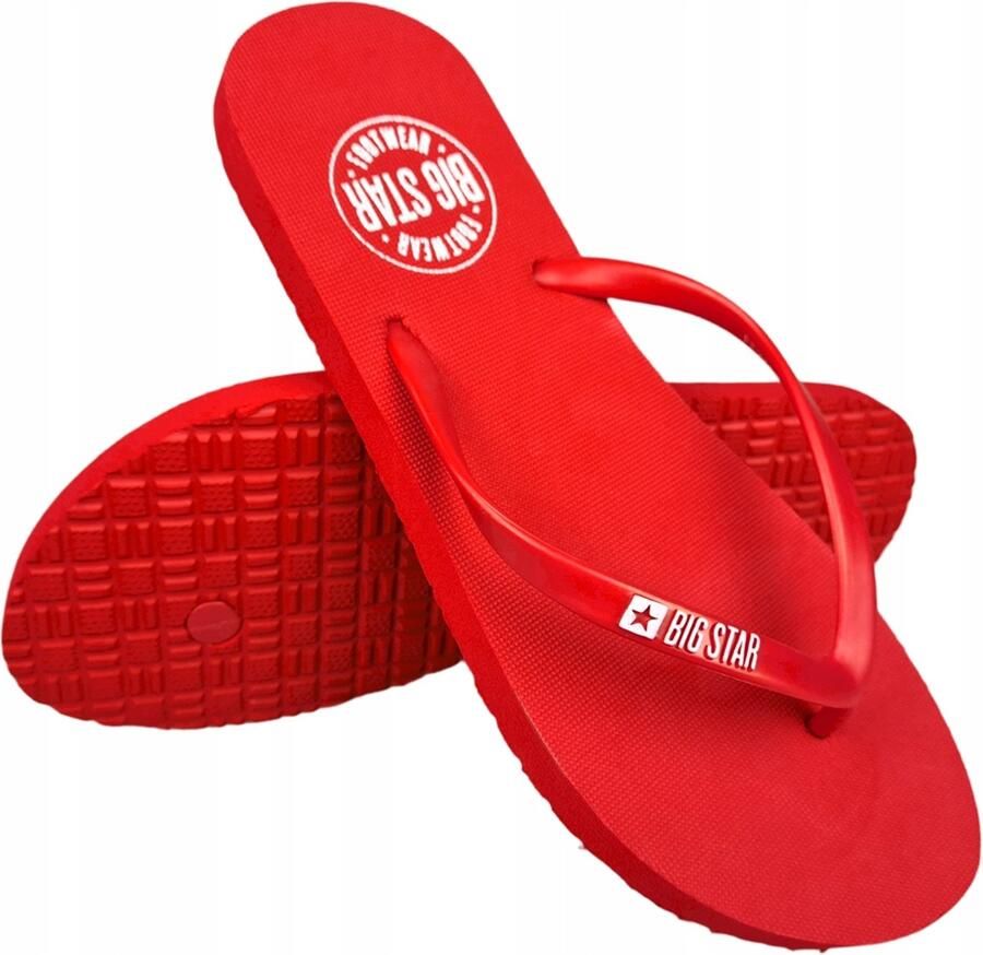 Big Star Rode Dames Teenslippers Lichtgewicht & Waterbestendig
